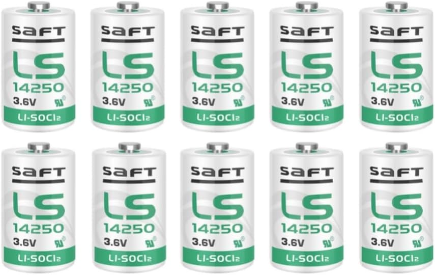 10 Pack 3.6V LS14250 1/2 AA Batteries Use for Computer Memory/Dog Collar Watch R9 Leash PLC Battery